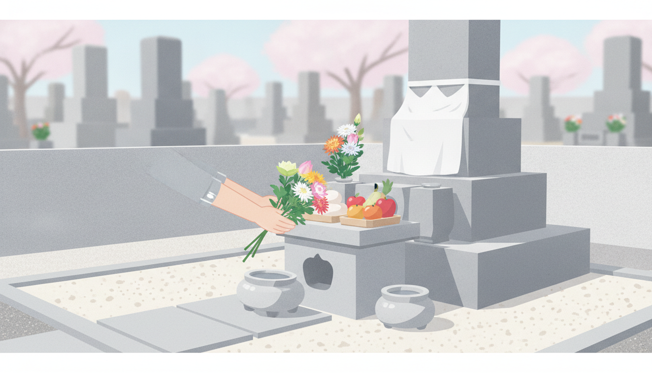 ③供物や仏花のお供え