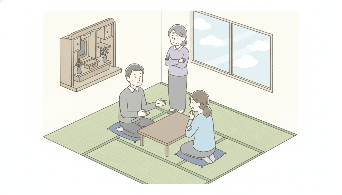 墓じまいに反対する人がいる